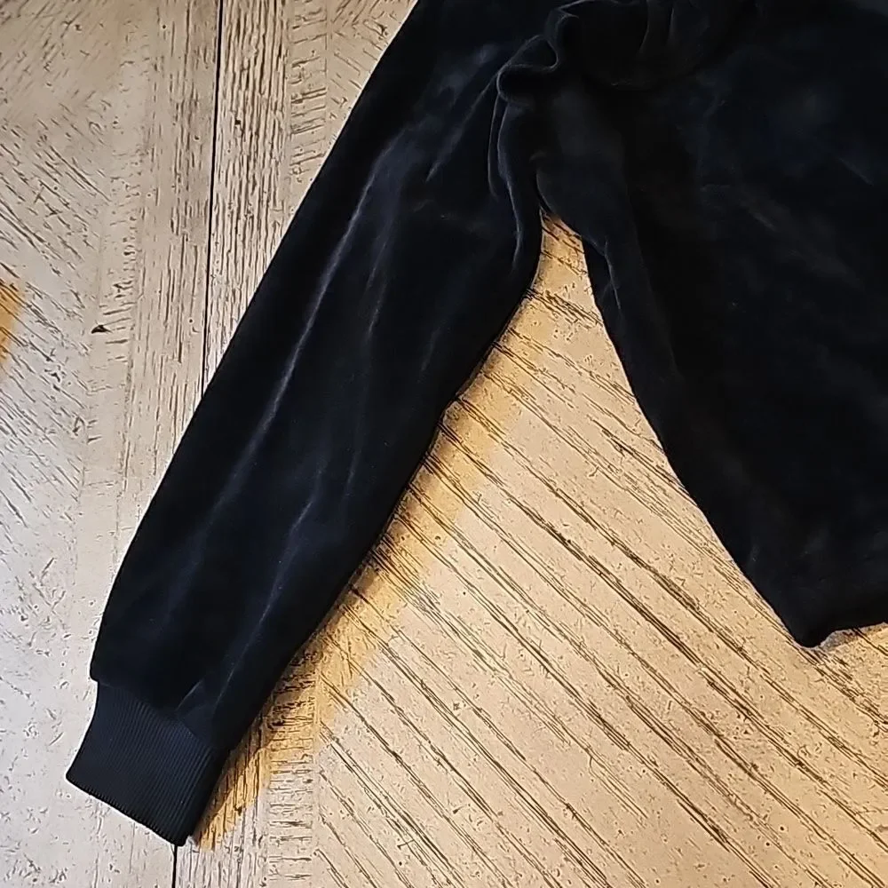Black velvet jogger set XS size 4 Converse